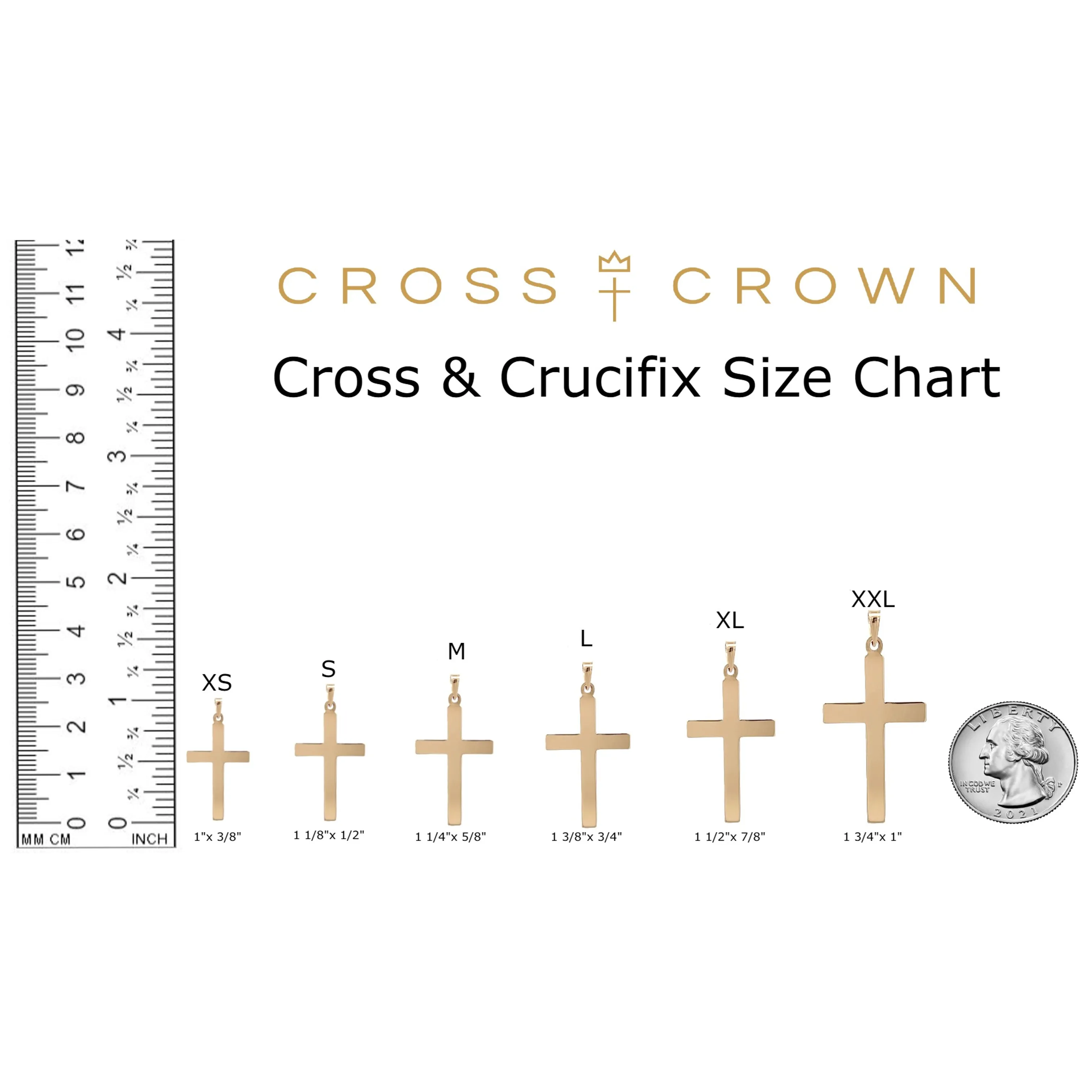 14K YELLOW GOLD WEAVE TEXTURED CROSS