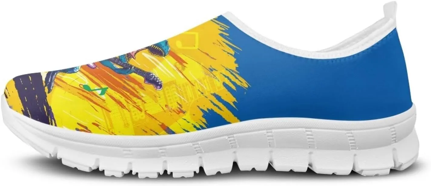 GOSTONG Men's Low-Cut Slip on Casual Loafers Lightweight Non Slip Sports Running Walking Sneakers for Outdoor Rugby Tennis Baseball Golf White 5-14
