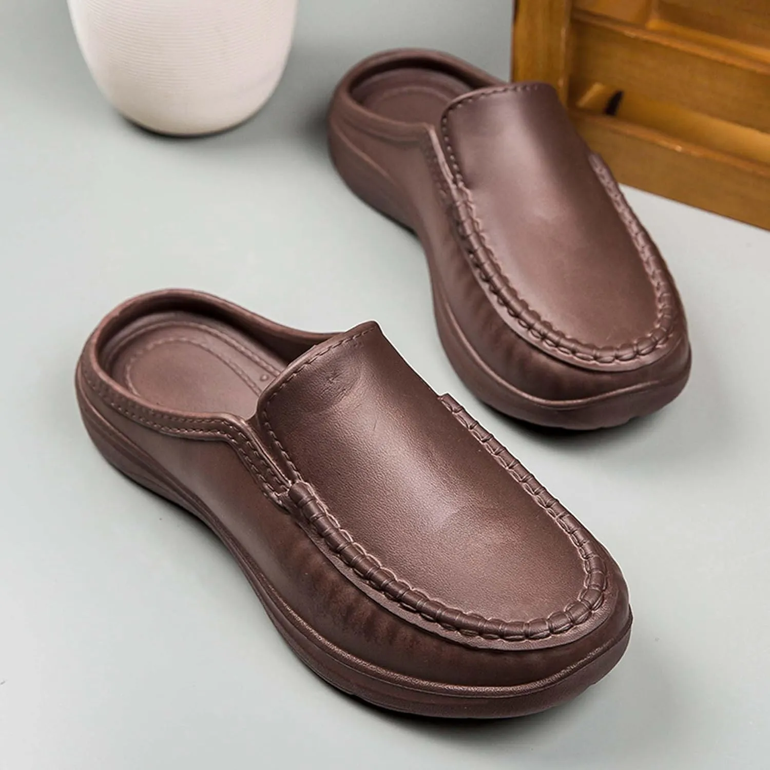Men's Lightweight Chef Shoes Slip Resistant Food Service Shoes,Lightweight Breathable Restaurant or Kitchen Work Shoes for Kitchen,Restaurant,Driving Walking Shoes