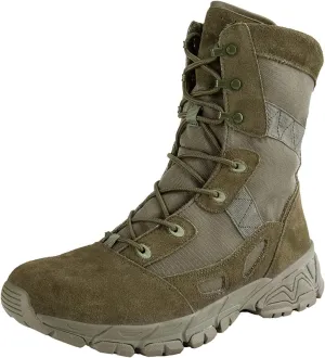 Tactical High-top Military Boots for Men, Breathable Wear-resistant Rubber Sole Desert Shoes, Comfortable Side Zipper for Quick on and off Hiking Shoes