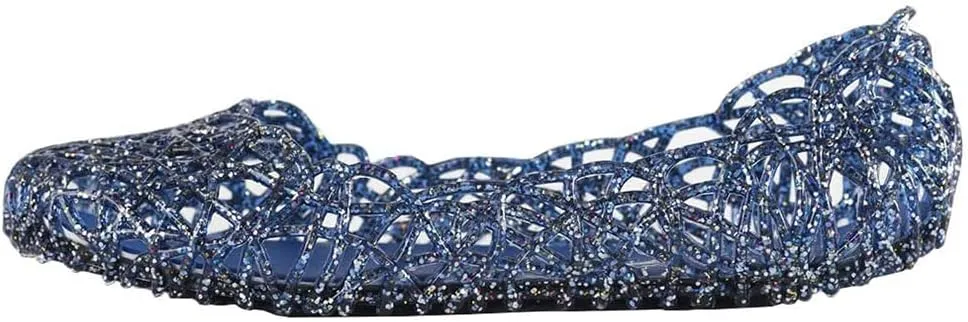 Women's Jelly Shoes Flat Slip On Sandals Hollow Out Ballet Flat