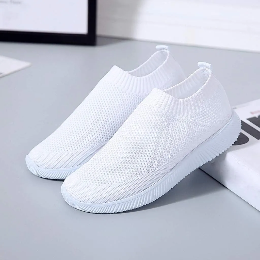 Womens Slip On Walking Shoes Non Slip Running Shoes Mens Dress Shoes Walking Casual Shoes for Fall Waterproof Sneakers White Tennis Shoe Loafers Shoe
