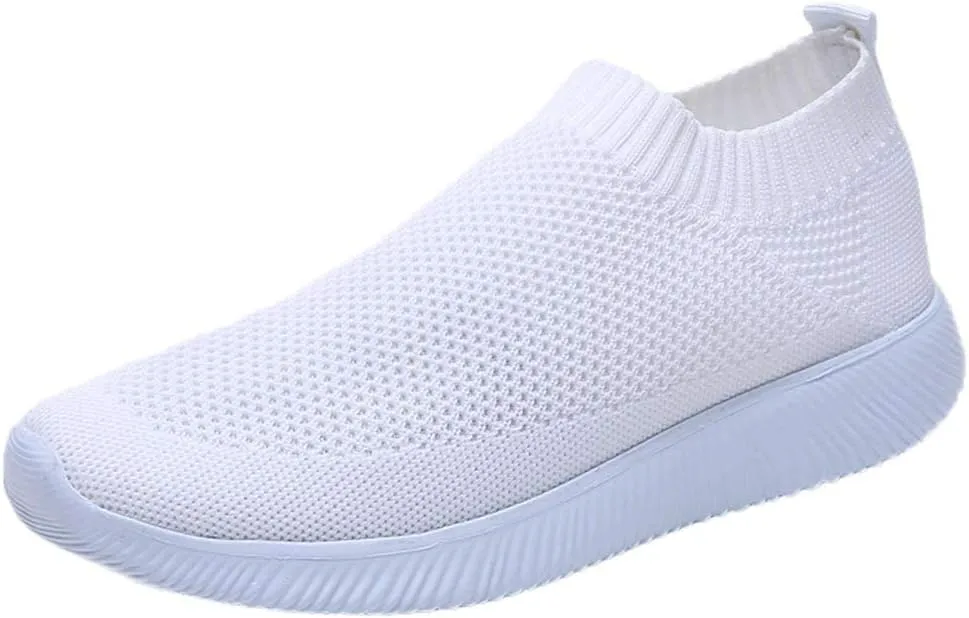 Womens Slip On Walking Shoes Non Slip Running Shoes Mens Dress Shoes Walking Casual Shoes for Fall Waterproof Sneakers White Tennis Shoe Loafers Shoe